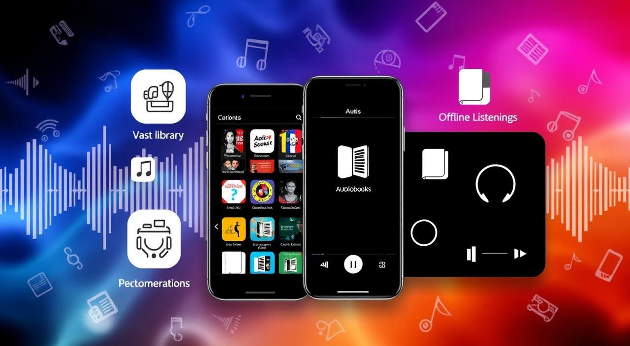 Características de apps de audiolibros