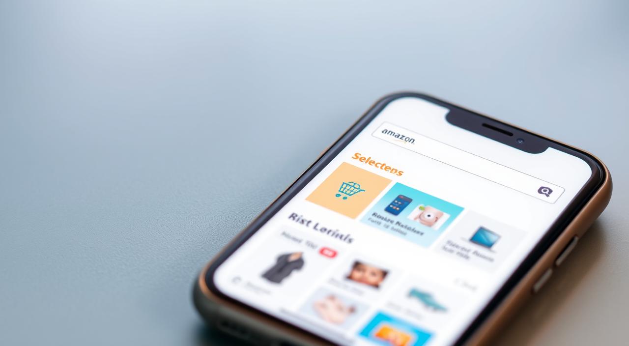 Interface do app da Amazon