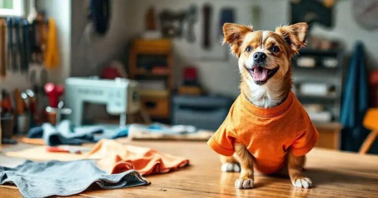 como fazer roupa para cachorro com camiseta velha