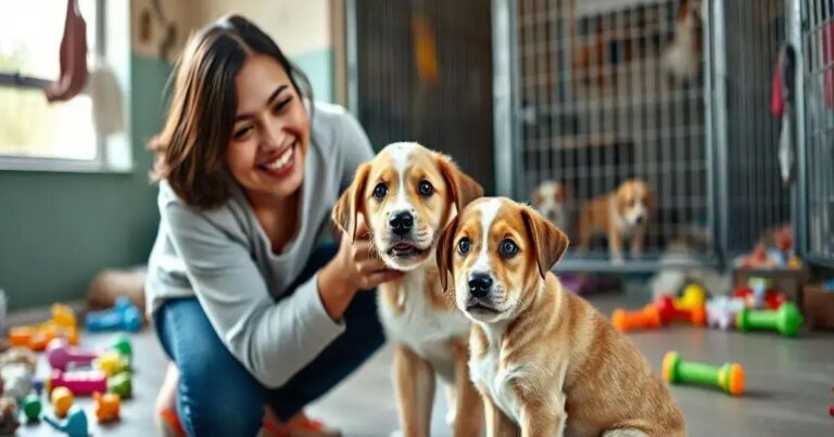 como faz para adotar um filhote de cachorro